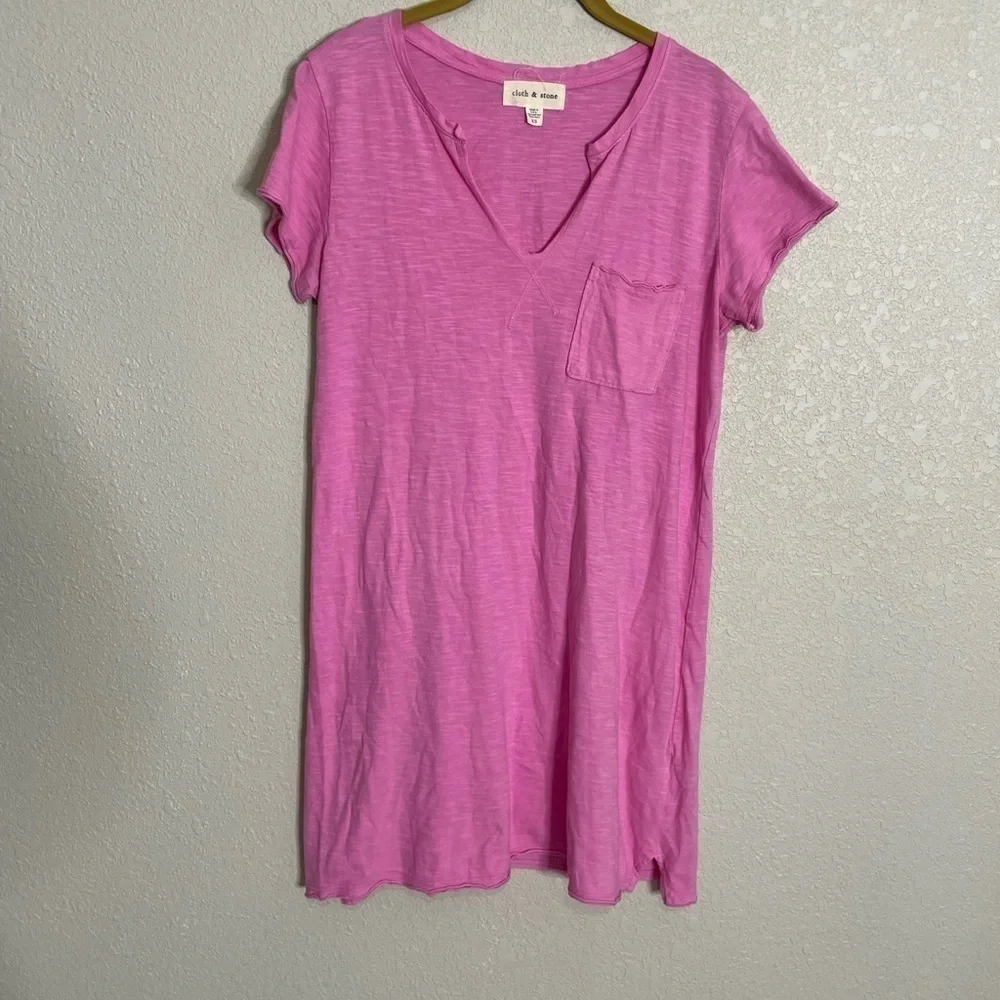 Anthropologie Cloth & Stone V Neck T Shirt Dress XS